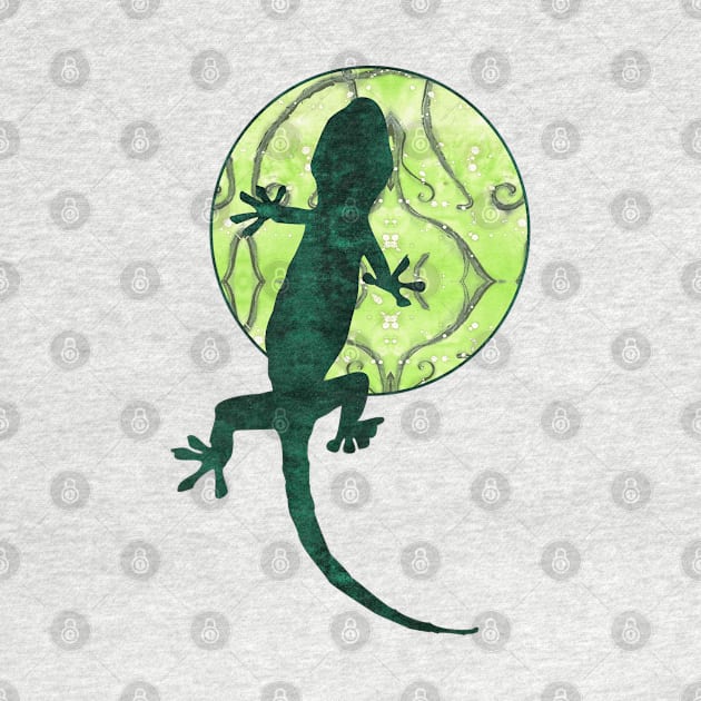 Green Lizard Moon by ShirleyTwofeathers